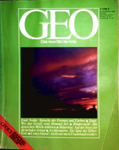 Geo Magazin 1980, Nr. 10 Oktober - Emil Nolde: Sprache der Formen und Farben, Sinai: wo das Gesetz vom Himmel fiel, Rinderzucht: die deutschen Milch-Athleten...
