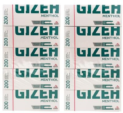 2000 (10x200) GIZEH Menthol (Hülsen, Filterhülsen, Zigarettenhülsen)