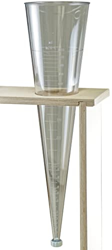 Imhoff-Sedimentiergefäß, witeg, 1 000 ml, DIN 12672, aus SAN, mit Auslauf-Verschlussstopfen, bis in die Spitze graduiert