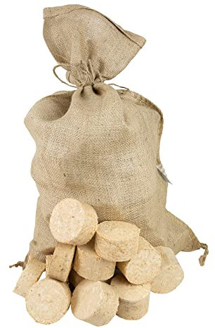 Bricchetti di legno naturale, lunga durata, prodotto e confezione 100% ecologico (40 KG)