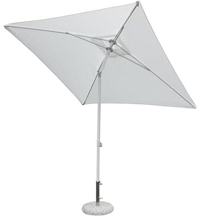 milani home - Ombrellone Da Giardino 2x3 Palo Centrale Bianco Per Esterno Ristorante Gelateria Bar Hotel Albergo