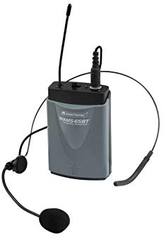 OMNITRONIC WAMS-65BT Taschensender inkl. Headset | Taschensender mit Kopfbügelmikrofon für das Modell WAMS-65BT