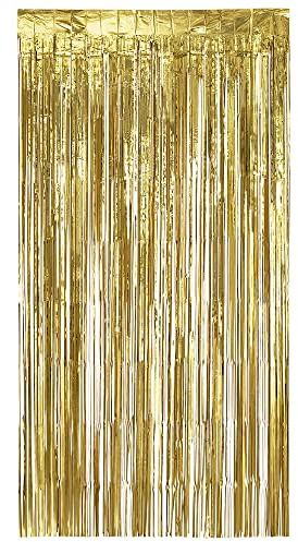 Boland - Rideau métallique 200 x 100 cm, guirlandes, Rideau de Porte Brillant, décoration, Toile de Fond, fête, discothèque, fête à thème
