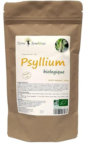 Psyllium Bio - Téguments entiers purs à 99% - 200gr