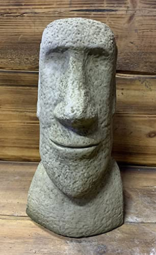 J and L Stone Ornaments STONE GARDEN EASTER ISLAND HEAD / MOAI / TIKI CONCRETE ORNAMENT