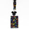 Disney Mickey Mouse Rainbow Lanyard - Exclusive - 33 inches Long with Badges Holder - Black and Multi-Colored Vegan Friendly