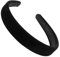 Topkids Accessories Samt-gepolstertes Haarreif, Haarband, Haarband, Stirnband, für Damen und Mädchen, 90er, 80er, 70er, 60er Jahre, Hochzeit, breit, hart (2,5 cm, schwarz)