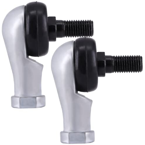 [2 Stück] Winkelgelenk M10 Beweglich Gelenkkopf Gelenkkopflager Mit Gewindezapfen M10x1,25 Rechtsgewinde Gewindestangenkopf 90° Kugellager Gelenklager Stahl verzinkt