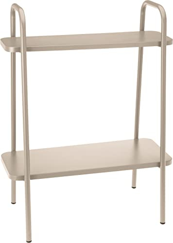 matrasa Outdoor Beistellregal BLOMHYLLA - 50x26x66cm - Scandi Pflanzenregal Blumenregal Beistelltisch Metall Taupe