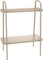 matrasa Outdoor Beistellregal BLOMHYLLA - 50x26x66cm - Scandi Pflanzenregal Blumenregal Beistelltisch Metall Taupe