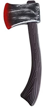 Gelb&Schwarz Sanguinosa ascia di Halloween sega mannaia e altri oggetti di scena di Halloween Set di decorazioni per feste per la decorazione di Halloween e costume grosso. Decorazioni all'aperto di