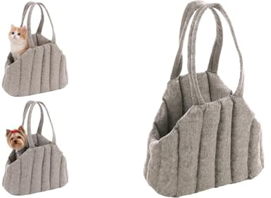 Hundetasche - Tragetasche Gilian Hellgrau – 43x23x35cm – Polyester – Abnehmbarer Boden – Sicherheitsleine – Tragegriffe – leicht zu reinigen