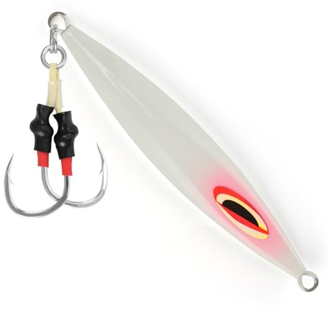 LITTMA Slow Pitch Jigs Butterfly Vertical Speed Lure Flat Fall Salzwasser Angelköder sinkendes Blei Metall flache Jigs Jigging Köder Glow Kunstköder Jig 100g