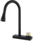 Robinets, mitigeur de cuisine avec douchette extractible, robinets de cuisine en acier inoxydable, robinet d'évier de cuisine/noir