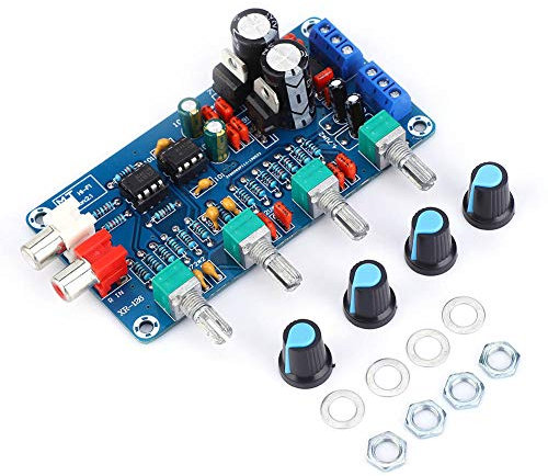 NE5532 HiFi-Stereo-Vorverstärker-Tonplatine mit Höhen, Mediant, Bass, Lautstärkeregelung, Dual AC 12 V-18 V, für Audioeingang mit Cinch-Buchse, 3P-Anschluss-Audioausgang