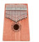 Daumenklavier,Thumb Piano Kalimba 17 Schlüsseldaumenklavier Mahagoni Musikinstrumente Hammer Sticker Kit Kind Anfänger Tragbare Finger Klavier (Color : Natural wood)