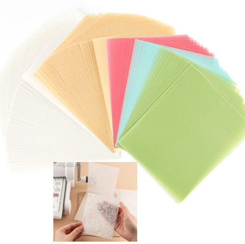 OTCRAFT Pergamentpapier, matt, glatt, bedruckbar, Pergamentpapier für selbstgemachte Einladungen, Grußkarten, Karten-Overlays, Zeichnungen, Umschläge, 90 Blatt/Set, 10,8 x 14 cm, 100 g/m²