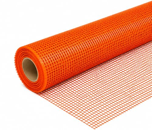 Marke Armierungsgewebe Rolle 55 m² 1,1 m breit I Putzgewebe WDVS Glasfasergewebe 165 g/m² I Innenputzgewebe Armierungs-Gewebe außen I Geweberolle Fassadendämmung I Putzträger Gewebenetz 4x4 mm