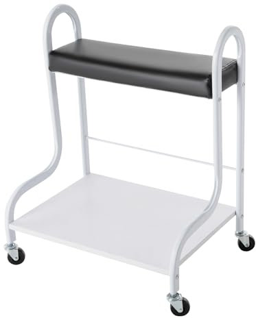 RainWeel Rollwagen Badezimmer Beauty Salon Nagel oder Fußbad Spa Portable Trolley Cart, Trolley für Fußbad, Maniküre Fußstütze mit Rädern (Schwarz)