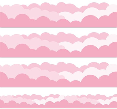 JarThenaAMCS Pinnwand mit Wolken, Wolkenform, gestanzt, für Klassenzimmer, Büro, Kreidetafel, Dekoration, 100 m