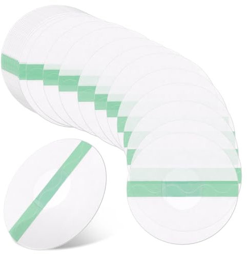 50 Pack Sensor Covers Compatible with Freestyle Libre 1/2, Breathable Waterproof Transparent Blue CGM Sensor Patches, Strong Stick Glucose Monitor Patch Without Glue in The Center (Green)