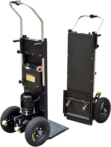 BTURYT Elektrisch Sackrodel-200kg Kapazität-Treppensteiger sackkarre elektrisch Arbeitssparender Trolley, 1200W Brushless Motor&48V/18AH Abnehmbarer Akku, S-förmiger Stützarm~/