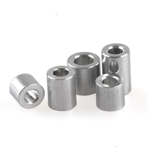ZSjing Lot de 5/10 rondelles Plates en Aluminium M3 M4 M5 M6 M8 M10, Hauteur 2 mm à 30 mm, bagues en Aluminium, entretoises Non filetées
