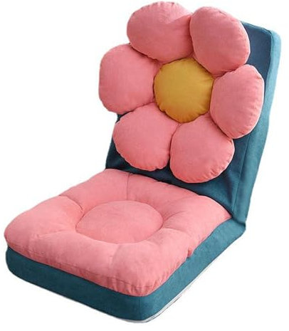 Lzyjck Sedia da Pavimento Regolabile 5 Posizioni Regolabili Sedia da Divano Pieghevole e Pigro Sedia da Pavimento Portatile per Balcone, Lettura, Camera da Letto, Studio,Rosa