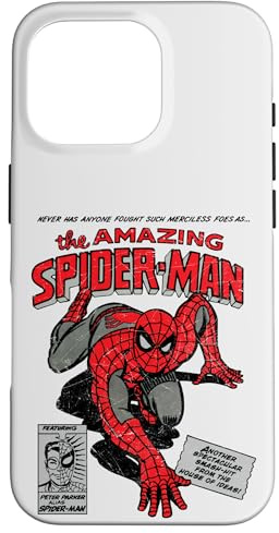 Marvel Spider-Man Retro Comic Hülle für iPhone 16 Pro