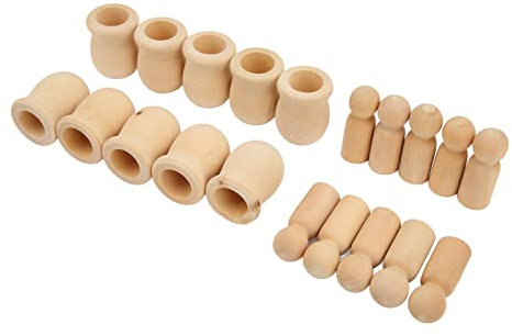 10 Stück Holzpuppen, Personalisierung, Kreativität, Förderung der Praktischen Fähigkeiten von Kindern, Heimwerkerbedarf für Dekoration, Heimdekorationen, Dekorationen