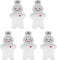 Pocoiau 5Pcs Christmas Candy Biscuit Bottle Sealed Jar Cute Gingerbread Man Snack Storage Jar Food Container For Christmas Party 500Ml