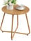 HollyHOME Beistelltisch Outdoor Balkontisch, Runder Gartentisch Kleiner Beistelltisch Kaffeetische Nachttisch Metalltisch Patio Wohnzimmer Terrasse, Gold