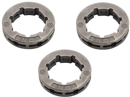 SECURA 3x Ersatzring 3/8' Standard 7 Zähne kompatibel mit Husqvarna 562 XP Motorsäge