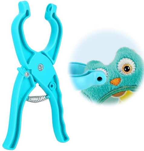 Mrltau 1pc Upgraded Safety Eye Tool, Attaching Auxiliary Safety Eyes Tool for Crochet Eyes, Auxiliary Tool for 5-30mm Stuffed Animals Safety Eyes Doll Making Supplies(Blue)