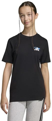 adidas Unisex Kids Gaming Graphic T-Shirt JUNIOR, Black, 7-8 Years