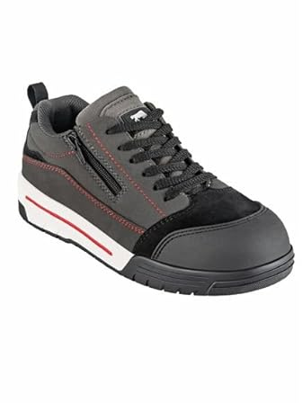 Bullstar Sicherheitsschuh JUMPX S1P (Farbe grau/schwarz, Größe 46, Weite 10, Unisex, mit Stahlkappe, atmungsaktiv, rutschhemmend, Arbeitsschuhe, Schutzschuhe) 2664-0-100-46