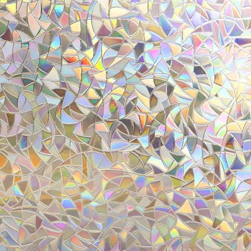 VELLUSTRA Vinilos para Ventanas Privacidad, Vinilos para Cristales Opaco, 44.5x200cm, Lamina Vinilo Ventana Estático Anti UV, Vinilo Autoadhesivo Decorativo para Puertas Cristal Bano Cocina