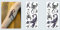 Lot de 2 feuilles de faux tatouages adhésifs temporaires Scorpion 3D03x2