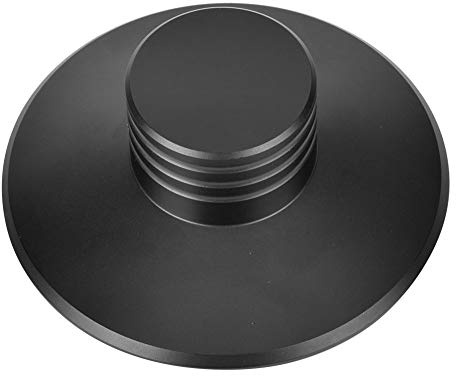 Turntable Stabilizer Weight | Black Metal Record Player Clamp | Reduce Noise/Vibration for LP Records | Improves Sound Quality & Speed Stability
