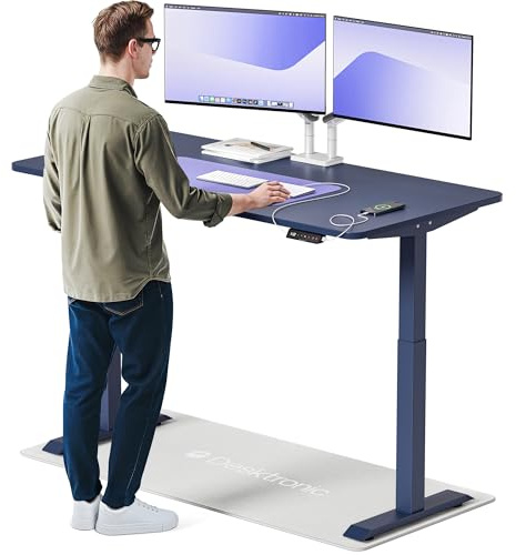 Desktronic HomeOne Standing Desk – 160 X 80 Cm Height Adjustable Desk With Dual Motor, Touchscreen Controller, Usb/usb-c Ports, And 3 Memory Presets – Modern Office Desk For Home Or Work