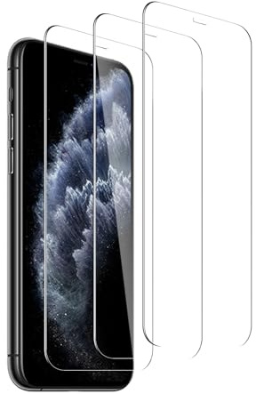 SUJASEN Schutzfolie für iPhone 11 Pro/iPhone Xs/iPhone X, 3 Stück Gehärtetes Glas, HD Displayschutzfolie, Kratzfest, Anti-Bläschen, 9H Härte