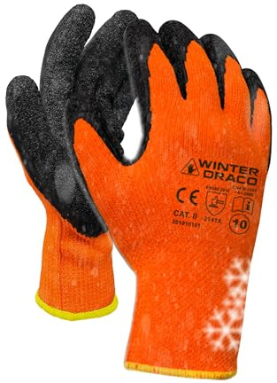 WS-Pro Trevendo Winterhandschuhe - 12 Paar - isolierte Handschuhe mit Latex Beschichtung - Kälteschutz - Sicherheitshandschuhe - Arbeitshandschuhe - kaltes Wetter - flexibel einsetzbar - Größe 9