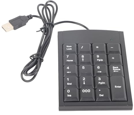 Jeffergarden USB -Tastaturnummer Tastaturen, Zahlen -Tastatur, Plug und Play Tragbar für Laptop/für Desktop Computer /