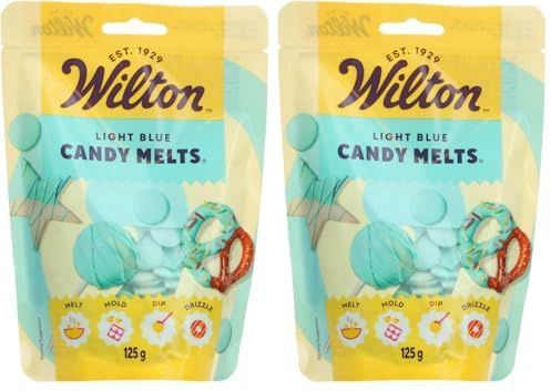 Wilton - Candy Melts Vert Foncé: Bonbons Fondants au Goût de Sucré et Crémeux pour Mouler, Tremper et Décorer - Optimal pour Cake Pops, Bonbons, Gâteaux et Enrobage de Friandises - 125 g (Lot de 2)