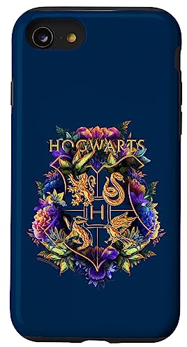 Hülle für iPhone SE (2020) / 7/8 Harry Potter Hogwarts Multi-Colored Floral Crest