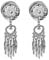 Aroncent 16mm Edelstahl Flesh Tunnel Plug Ohrstecker Ohrpiercing Ohr Expander Piercing Damen Silber mit Vintage Traumfänger Dreamcatcher Feder Anhänger