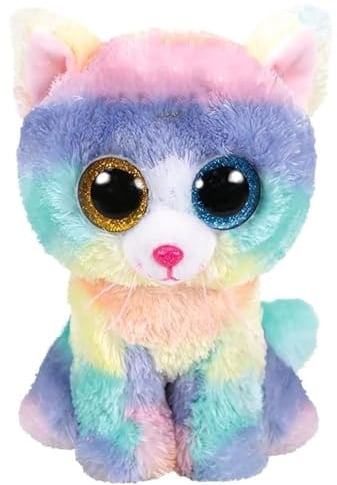 TY Heather the Cat Beanie Baby Soft Toy Multicoloured,15cm
