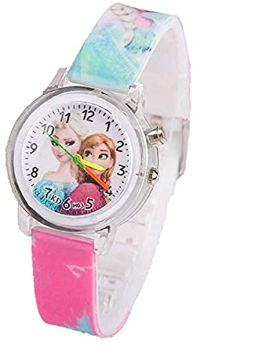 Montre Fille Lumineuse Reine des Neiges Illuminée Princesse Elsa Anna Watch Cadeau