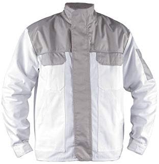 TMG Arbeitsjacke für Herren | Designed in Germany | Viele Farben & Größen | Herren Sicherheitsjacke für den Bau | Multi Pocket, Weiß, S