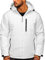 BOLF Herren Winterjacke Skijacke Snowboardjacke mit Reißverschluss und Kapuze Bündchen Outdoor Freizeit Mix J.STYLE HH011 Weiss M [4D4]